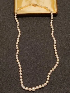 I.P.S. 14k Clasp Graduated Pearl Necklace 18" Imperial Pearl Syndicate - Picture 1 of 11