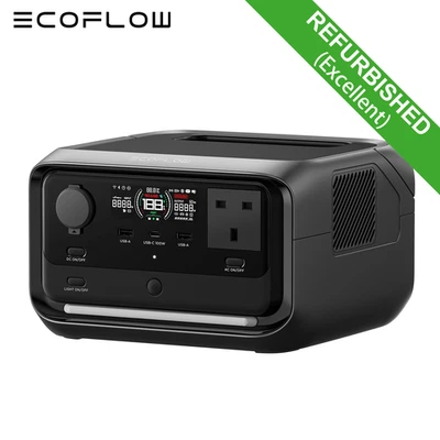 EcoFlow Refurbished RIVER 3 Plus 286Wh Portable Power Station 600W Solar Battery - Image 1 of 4