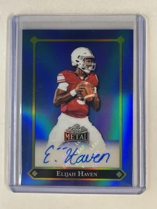 Elijah Haven RC Auto #d /20. #1 QB Prospect ‘27. 2025 Leaf Metal Football SP - Picture 1 of 2