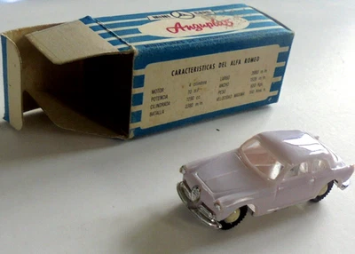 Alfa Romeo Giulietta Sprint Anguplas Mini Cars 1/100 ? Scale Plastic Model & Box - Image 1 of 4