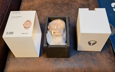 Кварцевые мужские часы с хронографом NIXON 51-30 розовое золото нержавеющая сталь A083-897 51 мм (X-LG) - Изображение 1 из 4