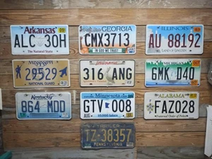 Varietà di 10 Targhe Scadute 2019 Miste State Craft Condizioni ALC 30H - Foto 1 di 1