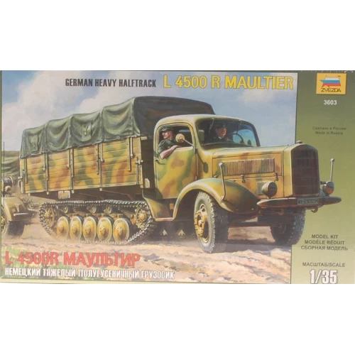 L 4500 R MAULTIER KIT 1:35 Zvezda Kit Mezzi Militari Modellino Nuovo - Immagine 1 di 1