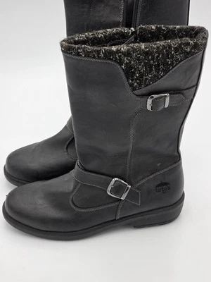 Totes Women’s Maggie Black Size 9M Sweater Mid Calf Winter Boots Full Zip Lined - Image 1 of 4