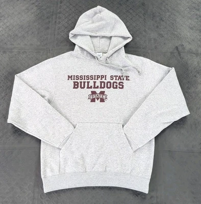 Moletom com capuz Mississippi State Bulldogs Champion cinza masculino pequeno - Imagem 1 de 4
