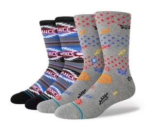 NWT 2 PACK Stance Men's Crew Socks Large 6-12 Dwayne Wade Collection - Picture 1 of 1