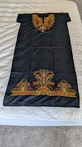 abito nero con ricamo - abito estivo - vestito costume egiziano - Foto 1 di 7