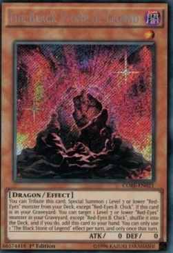YuGiOh The Black Stone of Legend CORE-EN021 Secret Rare Amerikanisch NM unl. - Bild 1 von 2