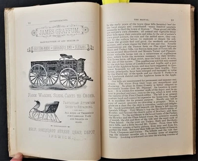 1888 antique IPSWICH ROWLEY HAMILTON ma HISTORY GENEALOGY Directory Ads agawam Foto 1 de 4