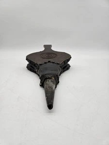 Vintage Wood Fireplace with Blower & Leather Finish - Picture 1 of 6