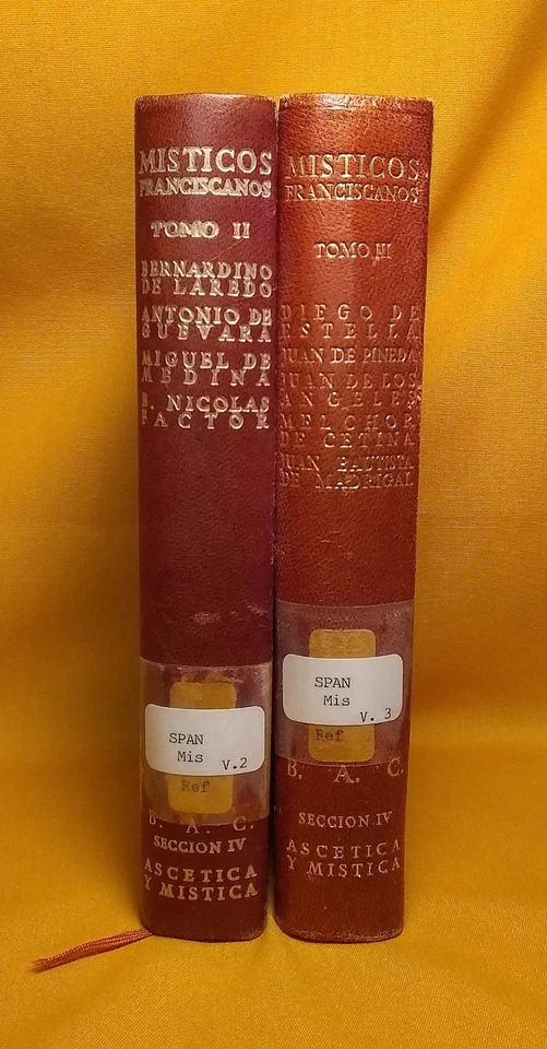 Misticos Franciscanos Espanoles, tomo II & III, HC Spanish Text, Catholic - Image 1 of 4