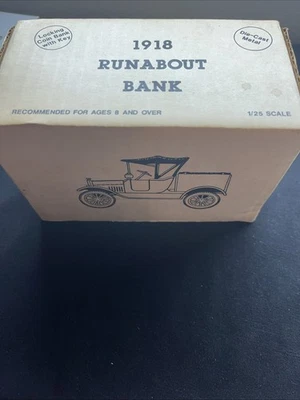 ERTL 1918 FORD Runabout Bank Dubuque Car 1:25 Scale STILL IN PACKAGE - Image 1 of 4