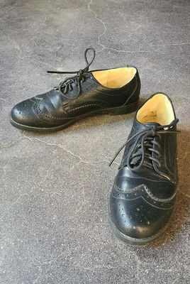Zapatos Oxford de punta de ala negros para mujer talla 6 Twee zapatos calzos años 20 30 40 estilo preppy Foto 1 de 4