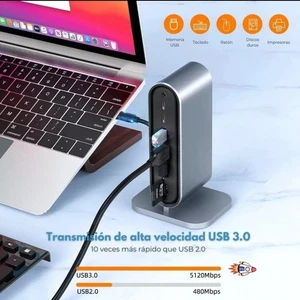 Mr. Gadgets Adaptador Hub Usb-c 12 En 1 Usb 3.0 Usb A, Vga, Ethernet, Jack 3.5mm - Afbeelding 1 van 6