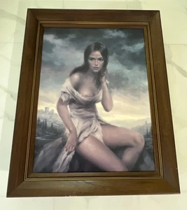 VTG Textured Print "Broken Silence" by Joseph Wallace Vinciata (1911-1996) 22x28 - Picture 1 of 9