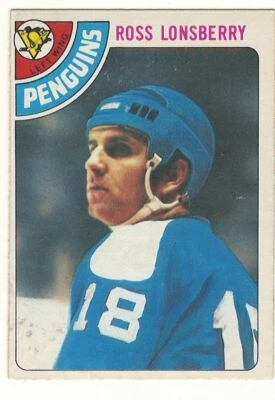 1978-79 O-PEE-CHEE # 186 ROSS LONSBERRY PENGUINS - OPC HOCKEY - NO CREASES !!!! - Image 1 of 2
