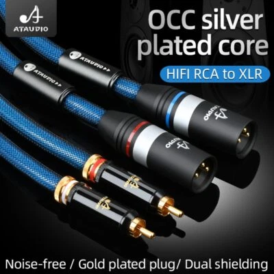 1Pair HIFI RCA to XLR Audio Cable Male To Female ( Male To Male)Stereo RCA Cable - Image 1 of 4