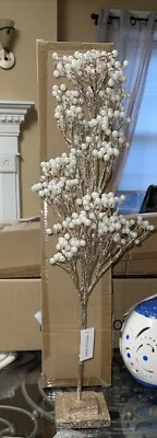 Árbol decorativo con racimo de perlas brillantes doradas de 27" de Valerie en perla NUEVO EN CAJA Foto 1 de 4