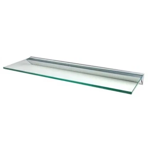 Kit de Estante Flotante Paisajes de Pared Vidrio Transparente Plata Soporte Montable en Pared 24 pulgadas W - Imagen 1 de 4