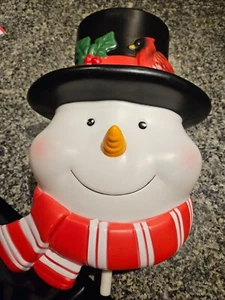 Blow Mold Snowman Christmas Tree Topper 2023 Cracker Barrel New In Box Light Up - Picture 1 of 7