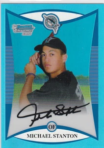 GIANCARLO STANTON Bowman Chrome RP RC ROOKIE CARD Throwbacks MARLINS BASEBALL - Picture 1 of 2