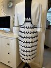 CONDICI Special Occasion Dress Ivory &amp; Navy Blue Size 10 Brand New.