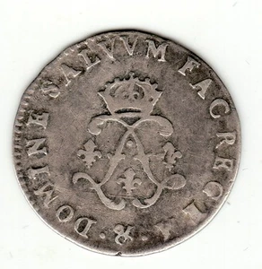 Louis XIV, Rare 1695 & silver 4 sols aux 2 L, Aix mint - Bild 1 von 2
