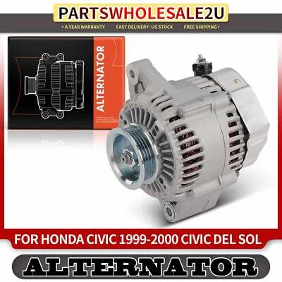 Alternador nuevo para Honda Civic 1999-2000 Civic del Sol 96-97 80A 12V CW 4 ranuras Foto 1 de 4