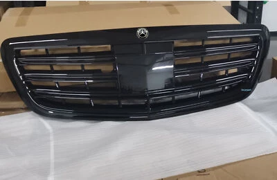 Parrilla de capó de malla para Mercedes Benz W222 Clase S Sedán 2013-2020 con emblema Foto 1 de 4