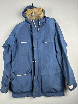 Parka vintage Sierra Designs 60/40 para hombre M azul beige con capucha nailon EE. UU. 2639 Foto 1 de 4