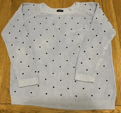 Suéter Talbots Talla Plus Pequeño Azul 3D Texturizado Pullover Xp Lunares Informal Foto 1 de 4