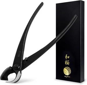 Wazakura Hand Forged Bonsai Concave Branch Cutter, 8 inch (200mm), Black - Picture 1 of 6