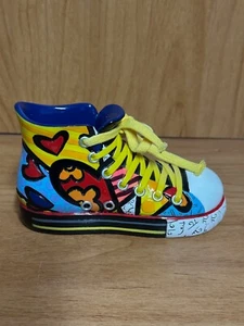 Romero Britto Vibrant Miniature Shoe Figurine: Sneaker - Picture 1 of 4