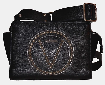 VALENTINO Small Black Leather ROCKSTUD Crossbody Shoulder Bag 6.5X9 ITALY - Image 1 of 4