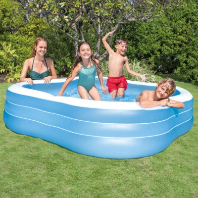 INTEX Swim Center 229x229x56cm Swimming Pool Planschbecken Kinderpool Blau - Bild 1 von 2