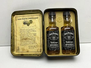 1984 WHISKY JACK DANIELS OLD Nº 7 BLACK LABEL-MINIATURE MIGNON WHISKY TIN B0X - Imagen 1 de 11