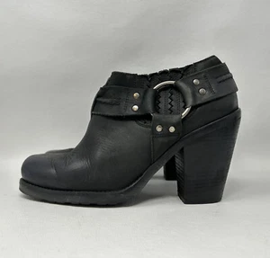 SIXTYSEVEN black leather square toe heeled ankle boots, Women’s Size EU 38. - Imagen 1 de 13