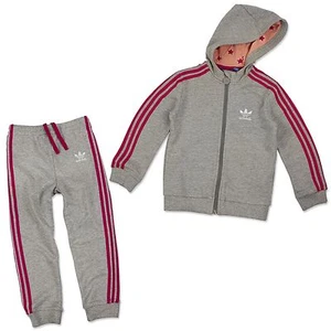 Adidas Originals Stars Tracksuit Star Baby Sports Suit Gray Pink Stars 68 - Picture 1 of 5