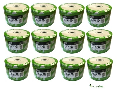 600 Arita Ritek White Inkjet Printable Blank CD-R 52x CD Discs 700MB 80 minute - Image 1 of 2