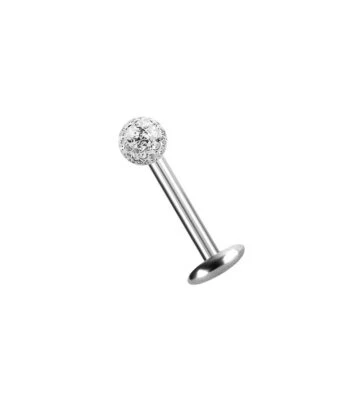 Naso Orecchio Guance Labbra Spina Piercing 1,2mm Labret 3mm Epoxy Sfera E Piatto - Immagine 1 di 4