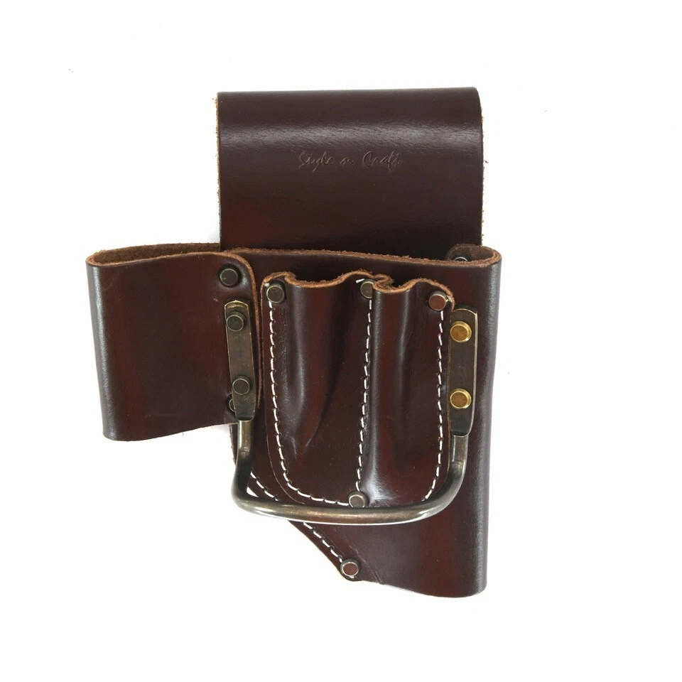 Style n Craft 98460-4 Pkt Pliers, Hammer, Pencil Holder - Tan Full Grain Leather - Image 1 of 1