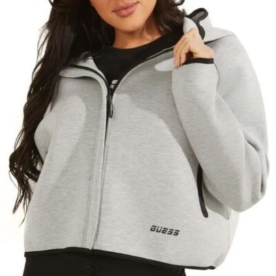 Sudadera GUESS Cremallera Completa Talla Grande Mujer Gris Foto 1 de 4