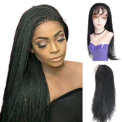 Micro Twist Braids Lace Front Wigs for Black Women Braided Full Wigs Baby Hair - Image 1 of 4