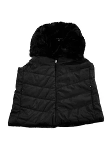 CHALECO de felpa negro reversible para mujer Ellen Reyes pequeño mediano - Imagen 1 de 10