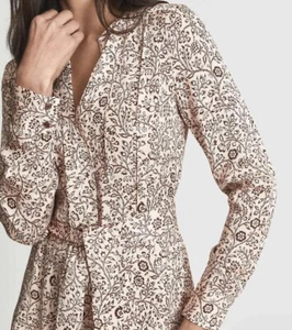 Reiss Pink Paisley Printed Mini Dress (RRP £188) - Picture 1 of 5