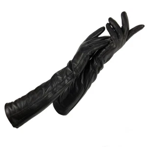 Elbow 18.5" Long Real Sheep Leather Long Evening Gloves Multi Colors - Picture 1 of 20