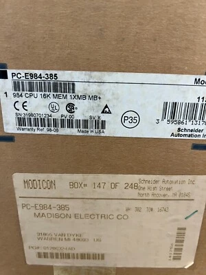 PCE984385 ¡TOTALMENTE NUEVO! Modicon Ranura Montaje CPU PC-E984-385 Foto 1 de 4