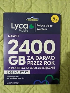 lycamobile simcard Poland 0 Zl - Zdjęcie 1 z 2