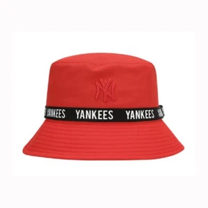 MLB KOREA NY Yankees EXO Red Webbing Strap Bucket Hat - Picture 1 of 6