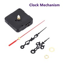 Diy Wall Quartz Clock Movement Mechanism Replacement Kit Tool Parts Red Hands Us